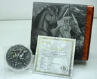 2020 $5 Niue BLACK HORSE Four Horsemen of the Apocalypse 2oz Silver High Relief