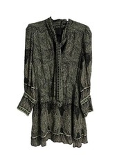 Alice+Olivia Mini Dress Green Paisley Size 10