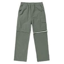 Kids Convertible Cargo Pants, Boys' Trekking Hiking Zip-Off Pants 6, Green