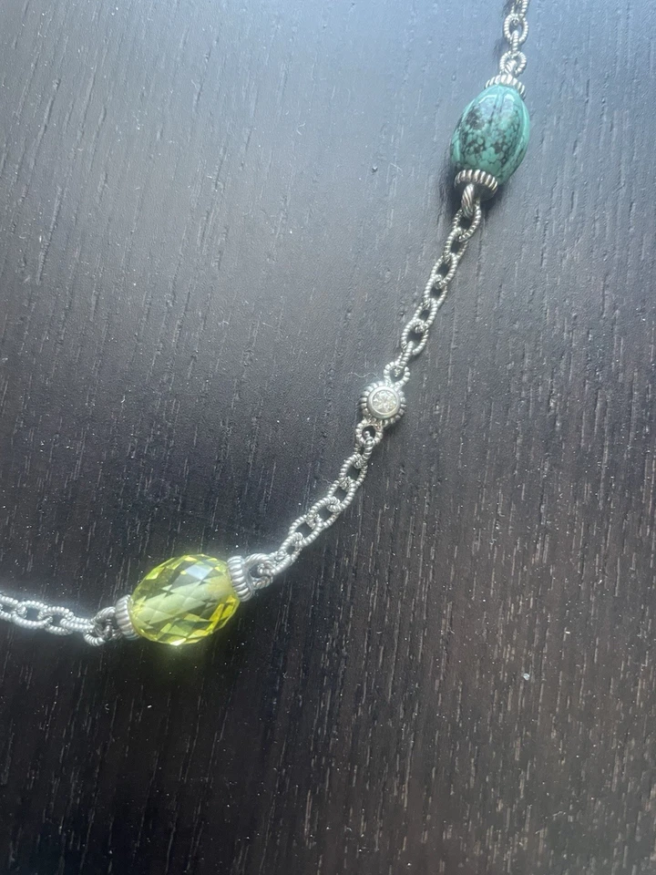 "Collar de estación Judith Ripka de 18"" de plata de ley con dimonique" Foto 4 de 4