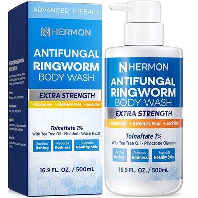 Antifungal Ringworm Treatment Body Wash - Antibacterial Wash with 1% Tolnaftate