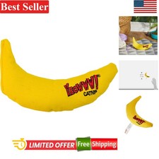 Lightweight Yellow Banana Catnip Toy - Perfect for Indoor Exercise for Cats
