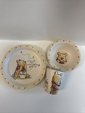 Winnie The Pooh 3-Piece Bamboo Kids Dinner Set - The Bowl Is Broken