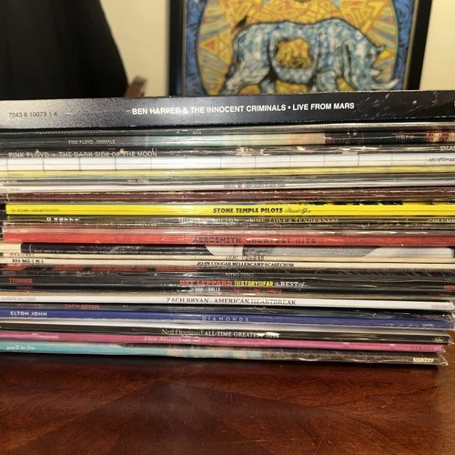 Vinyl Records LP Lot of 28 Nirvana Pink Floyd Elton Assorted All Pictured Look