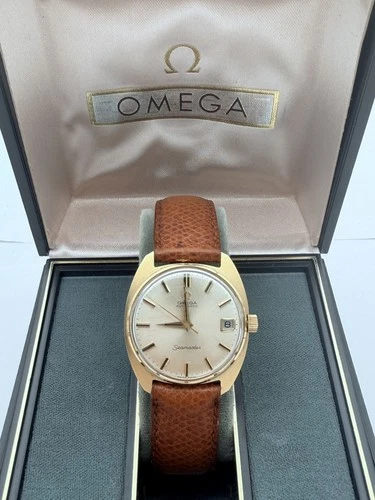 1968 OMEGA 14K SOLID GOLD CASE Automatic cal. 563 CLEAN ORIGINAL DIAL MENS  RUNS