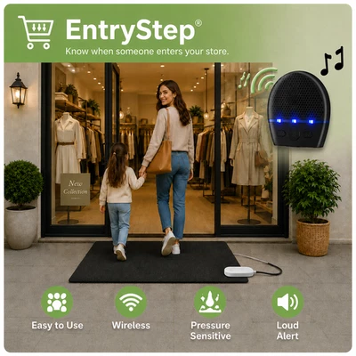EntryStep Wireless Door Alert Pressure Mat Visitor Sensor Entrance Alarm - Photo 1/4