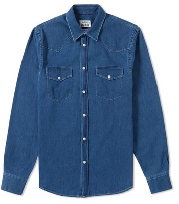 Acne Studios - Denim Western Shirt - Men s Small 44 Slim Fit (fits Women Small)