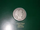 1908 Barber 90% Silver Half Dollar -VG - W/1961  4C Stamp on Panel.