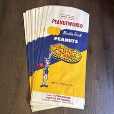 Vintage  1995 The Peanut World Paper Bags Lot...