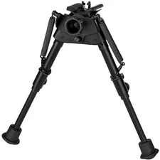 HARRIS S-BR Bipod - Swivel Stud Mount, with Smooth Legs, Extends from 6" to 9"