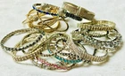 Vintage 2 Now 21 piece Rhinestone Stretch Cuff Bracelet Lot b176