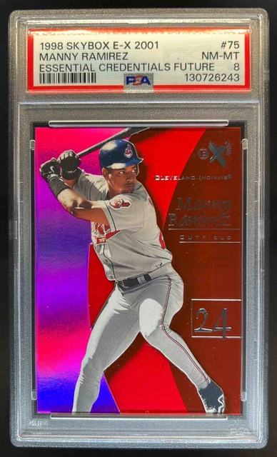 1998 Skybox E-X2001 Manny Ramirez Essential Credentials Future #16/26 PSA 8
