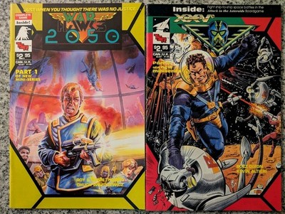 Warhawks 2050 1-2 Complete Comic Module Set TSR 1990 Sci Fi RPG TSR