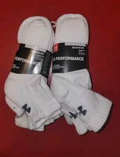8 Pair Under Armour Socks Low Cut Performance Med White M 4 To 8.5 W 8 To 10.5