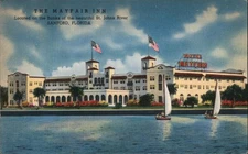 Sanford,FL Mayfair Inn 1956 Seminole County Colourpicture Linen Vintage Postcard
