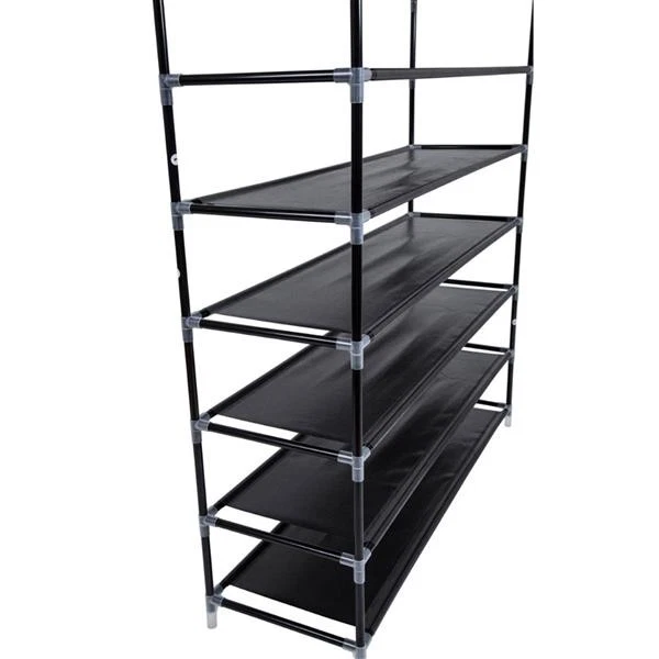 Large 10 Tier Stackable Shoe Rack Storage Rack Organiser Shelf Unit Space Saving - Image 4 of 4