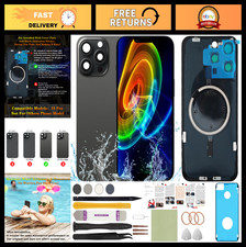 iPhone 15 Pro Back Cover Glass Replacement 6.1" - Black, Tools & Manual Included