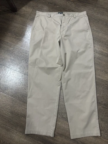 Adidas Pantaloni Uomo Chino Golf Cachi Elasticizzati Vita Leggeri Performance 36x30