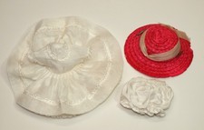 Vintage 1950s Cosmopolitan GINGER Tagged WHITE ORGANDY DRESS Bloomers  Pink Hat