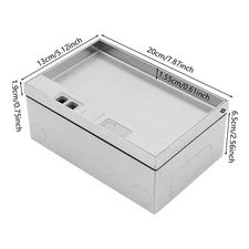 Modern Silver Hidden Floor Socket Box, Indoor Floor Recessed Electrical Outlet