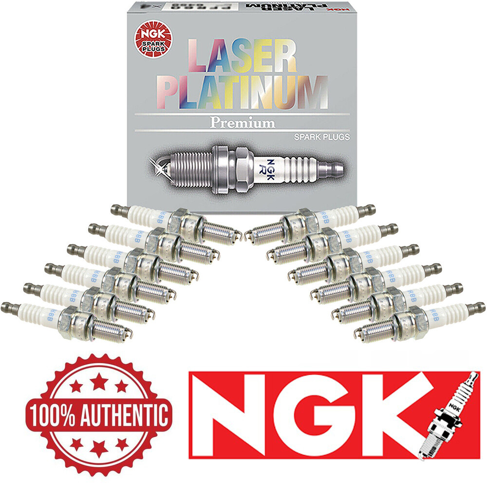 NGK Set of 12 Laser Platinum Spark Plugs For Ferrari 599 GTB GTO Enzo 6.0 V12