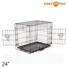 Steel Dog Folding Cages 30 in Length Nominal Crate Size for sale