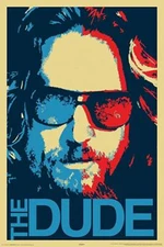The Dude BIG Lebowski Classic painted type portrait w/ sunglasses MAGNET