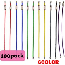 100PC 2.0mm 150mm Wire Keychain Cable Metal Luggage Tag Loops 6 Color Key Ring