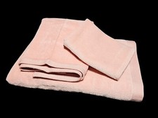 Vintage Fieldcrest 3 pc Towel Set Rose Pink Plush Cotton Made in the USA