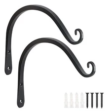2 Pack 8 Inch Decorative Plant Hangers Hanging Plant Bracket Wall Hooks for Outd