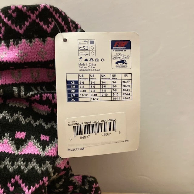 WASHINGTON NATIONALS Negro/Rosa FBF MLB Botas de Invierno Zapatos (Mujer Talla 5/6) Foto 4 de 4