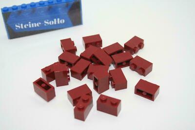 Lego (c) 20x 1x2 Stein - 3004 -  dunkelrot  - dark red -  Basic / Classic