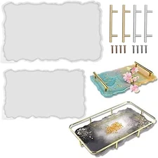 RESINWORLD 2 Size 14 Inches XL Large Tray Silicone Molds Epoxy Resin Geode Tray