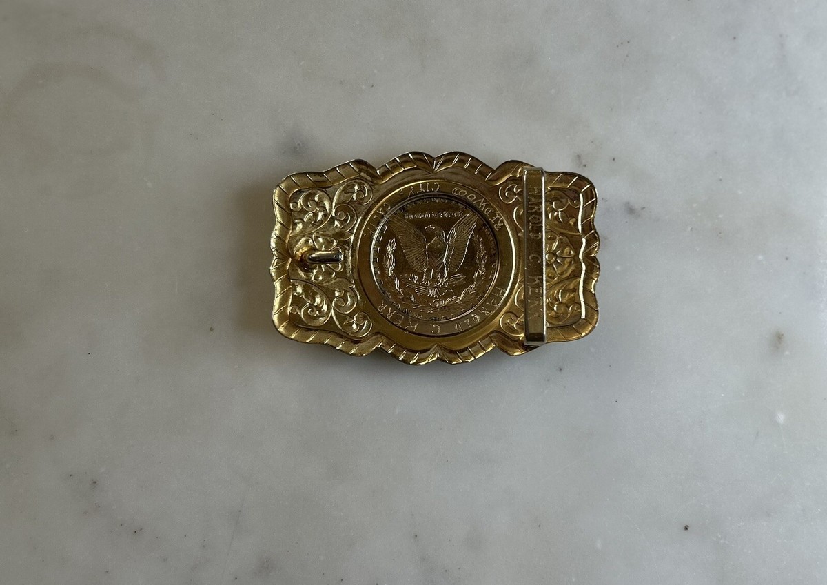 Antique 1921 Silver Morgan Dollar Coin Buckle  3.25in x 2.25in Unbranded Coins Belt Buckles for Men for sale | eBay main image 2