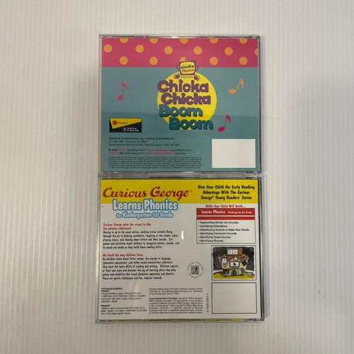Curious George Chicka Chicka Boom Boom Vintage Children's PC Game Set of 2 CIB - Picture 2 of 5