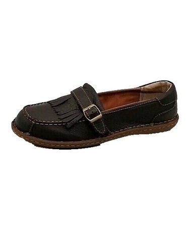 HUSH PUPPIES MOC TOE SLIP ON LOAFERS BROWN SUEDE LEATHER  display picture 2