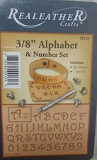 Realeather Crafts 3/8" Alphabet & Number Set #T8133