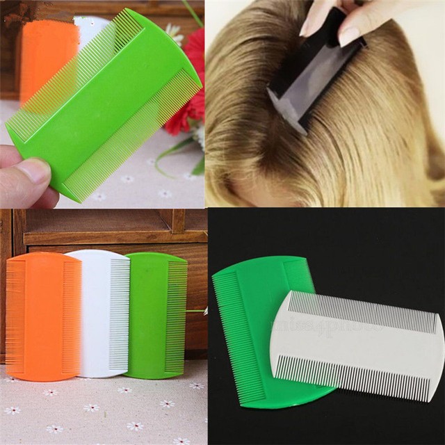 2pcs Set Fine Tooth Pet Head Lice Plastic Kids Hair Combs Flea
