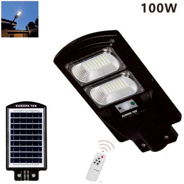 StraßEnlaterne Solar StraßE Leuchtturm LED Externe Bewegungssensor !!!!100W-image