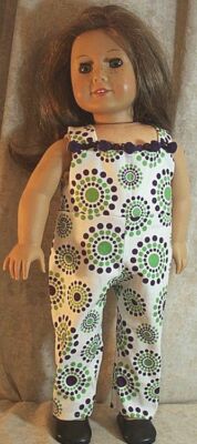 Doll Clothes Made 2 Fit Girl 18'' Summer Romper/Sun-suit Purple Dots