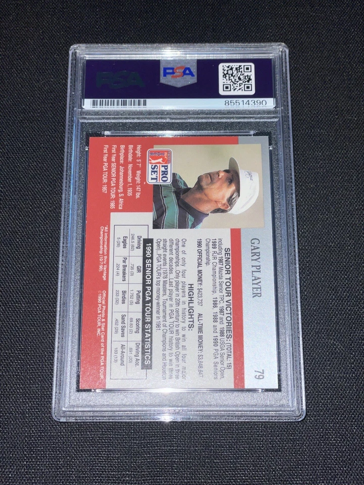 Gary Player Signed 1990 Pro Set Rookie Card PSA Slabbed Golf Legend Inscribed - Image 2 of 2