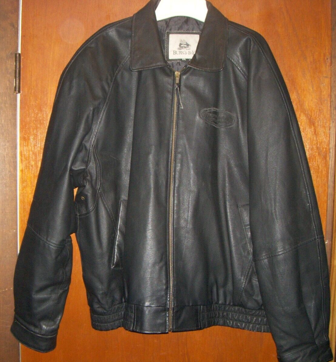 Men's BURK'S BAY Black Leather Zip-Up Jacket - Size XXL | eBay