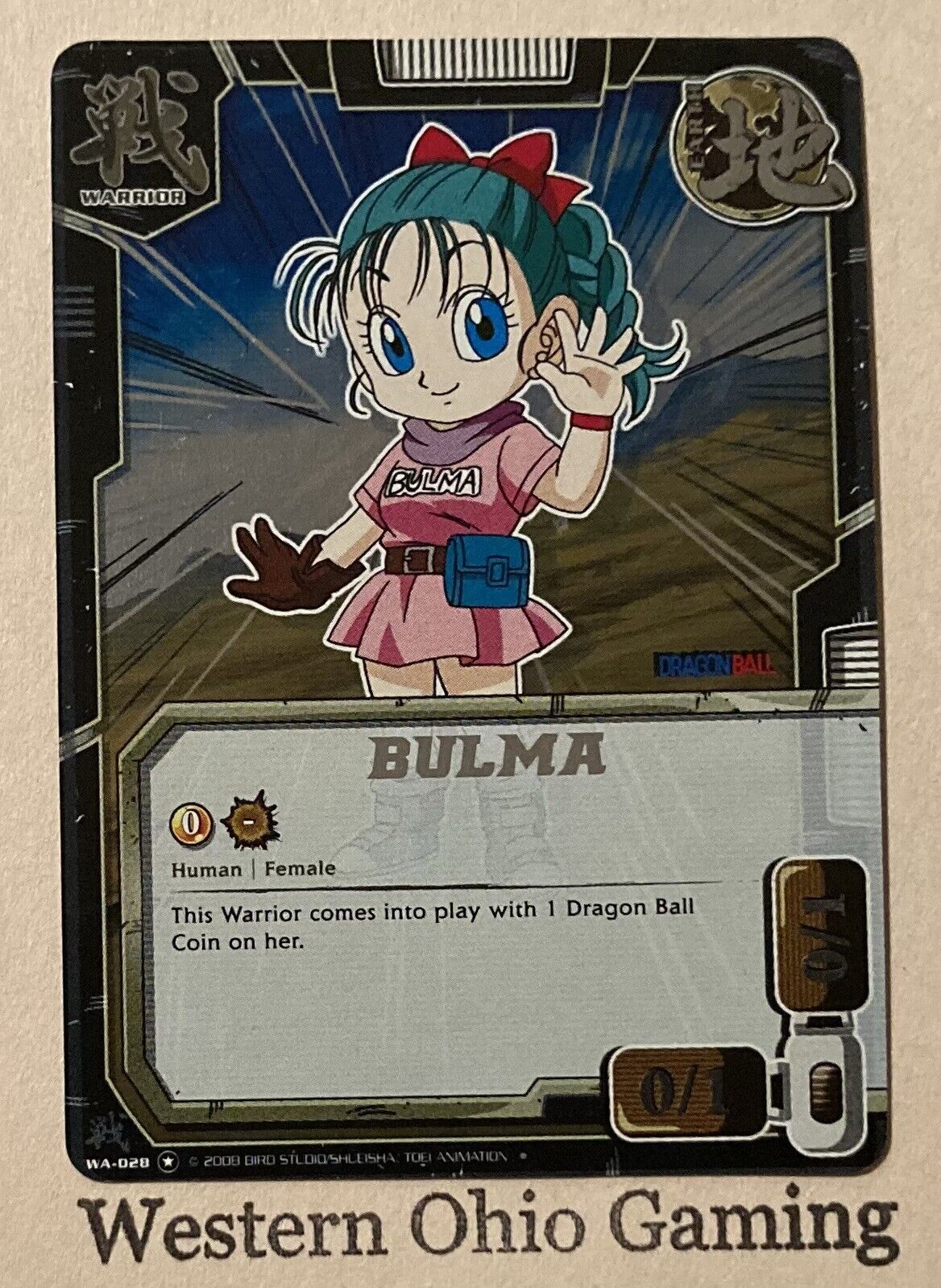 Dragonball Z CCG Bulma #WA-028 Foil Card USED TCG Bird Studios