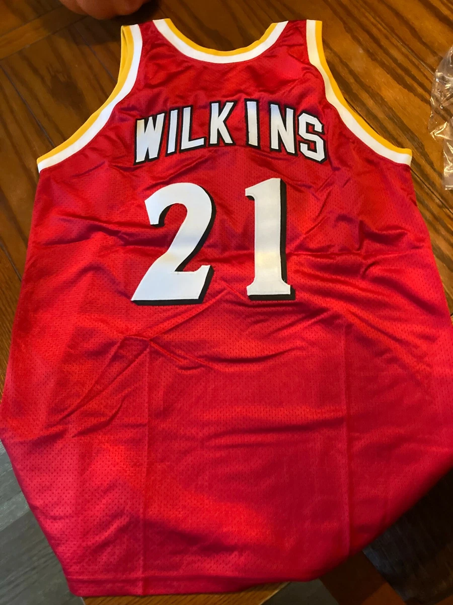 Dominique Wilkins Atlanta Hawks Custom Red Basketball Jersey Size