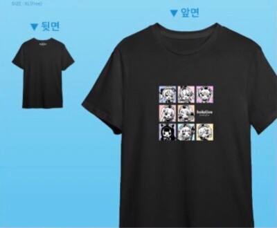 Hololive ANIPLUS Korea limited Black T-shirts NEW XL size