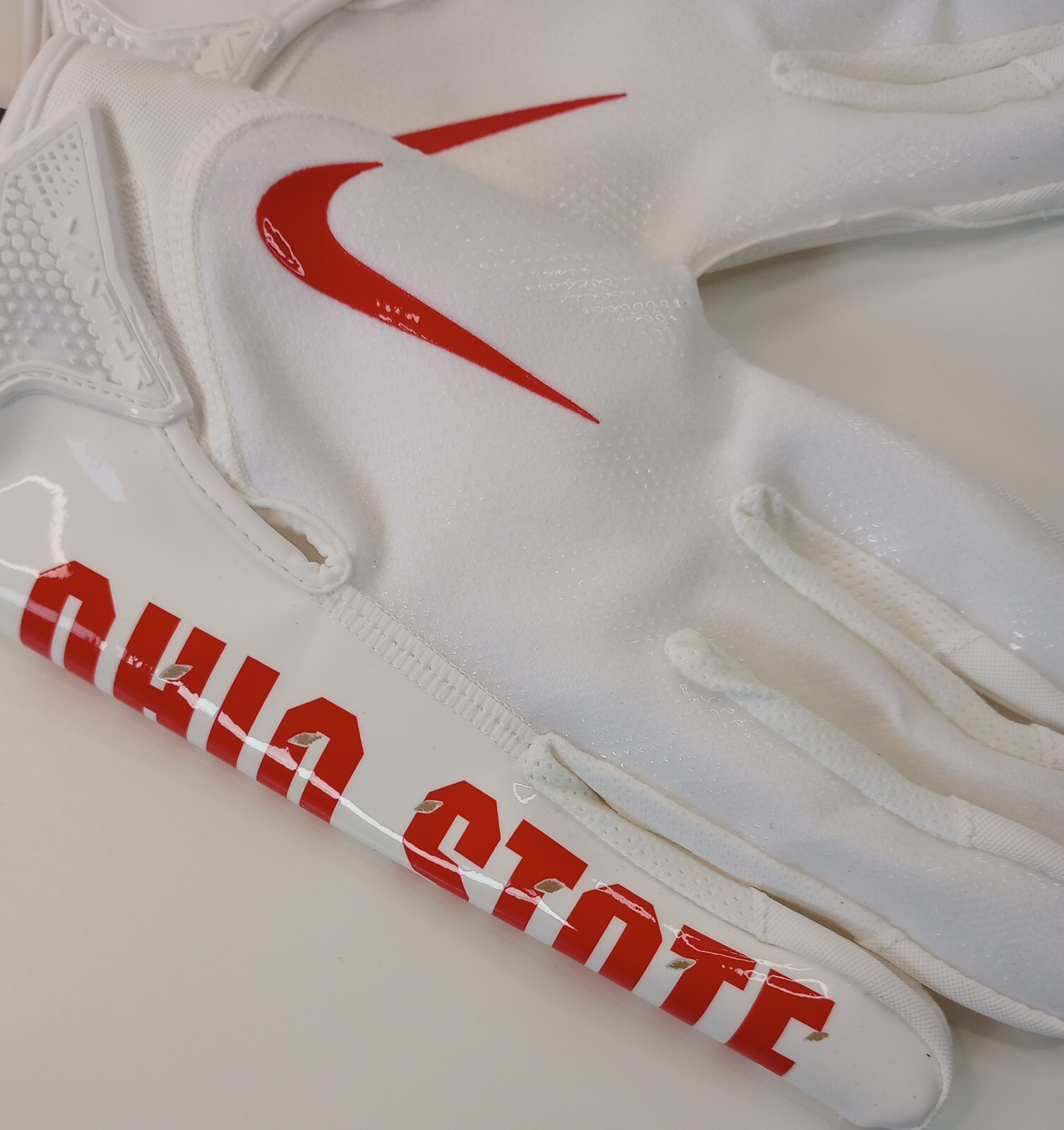 Nike Vapor Jet 7.0 NCAA Ohio State Football Gloves White Size XXXL