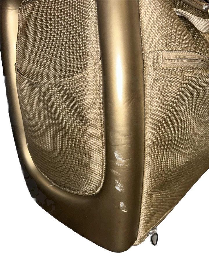 TUMI T3 Duffle Bag Carryon Champagne Gold Nylon Travel Gym Luggage Lock 20X14X9 - Image 4 of 4