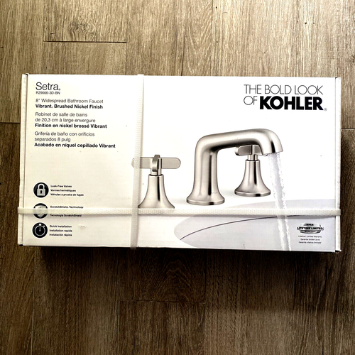 Kohler Setra Widespread bathroom sink faucet with cross handles (K