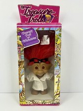 NEW In Box Vintage Ace Novelty Treasure Troll W/Wishstone Red Haired Scientist