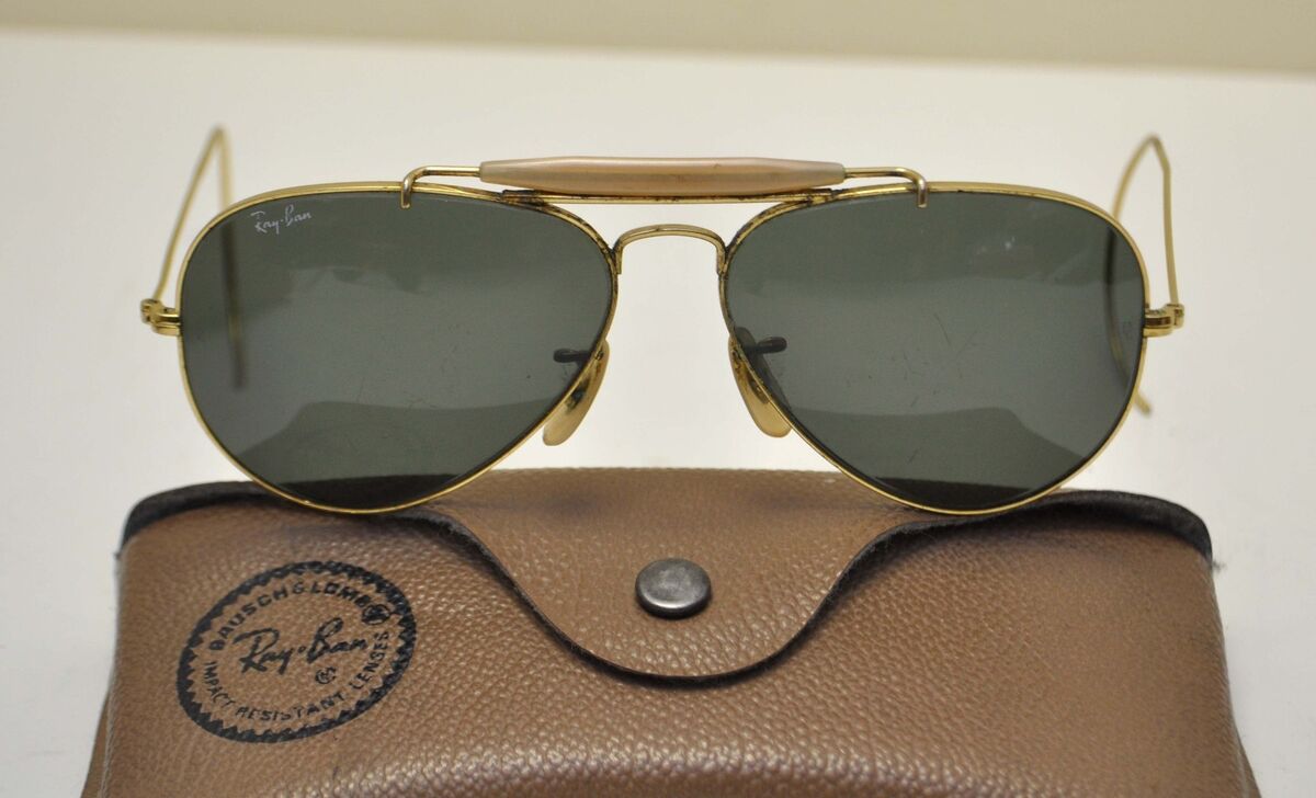 Original 60's B&L Ray-Ban Aviator Sunglasses 58 / 14 Gold Original 60's B&L Ray-Ban Aviator Sunglasses 58 / 14 Gold